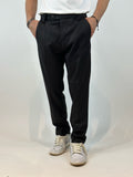 PANTALONE BLU SCURO/NERO CASUAL